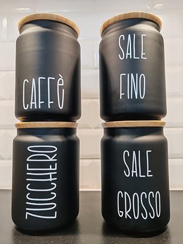 Set Adesivi Barattoli Cucina - Zucchero, Sale, Caffè