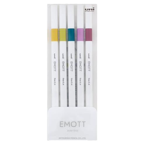 Astuccio 5 Fineliner EMOTT Uni Mitsubishi - Edizione Retrò