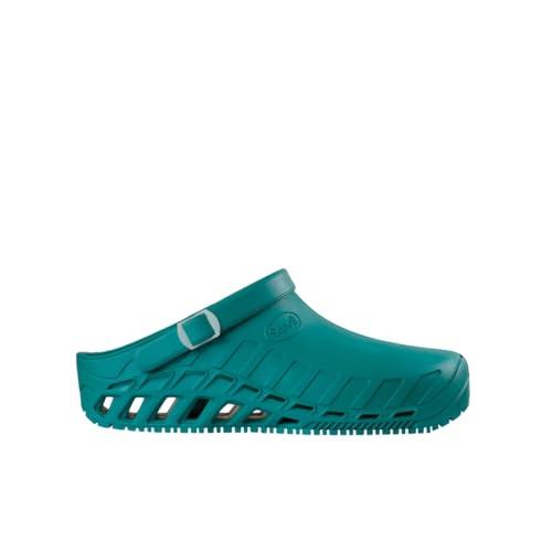Scholl - Clog Evo, Zoccoli Sanitari Medicali, Unisex - Adulto, Verde, 39/40 EU