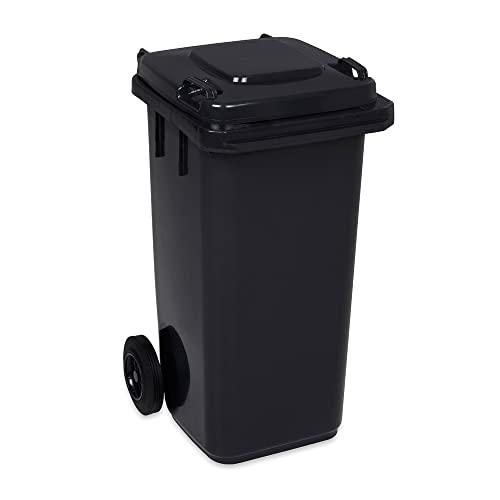 Jestic Bidone per Rifiuti 120L Ruote Silenziose Grafite