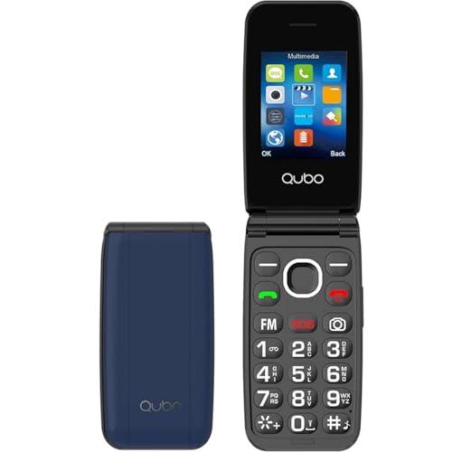 Qubo Neonw Telefono Cellulare per Anziani Blu