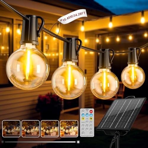 Catena Luminosa Solare da Esterno 10.45M con Lampadine LED G40