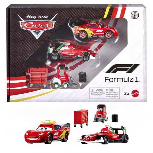 Mattel Disney e Pixar Cars x Formula 1 Set Veicoli 3 Pezzi