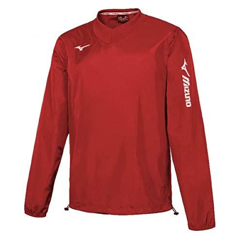 Mizuno Sendai Trad Rain Jacket Rossa - Giacca Antipioggia Unisex