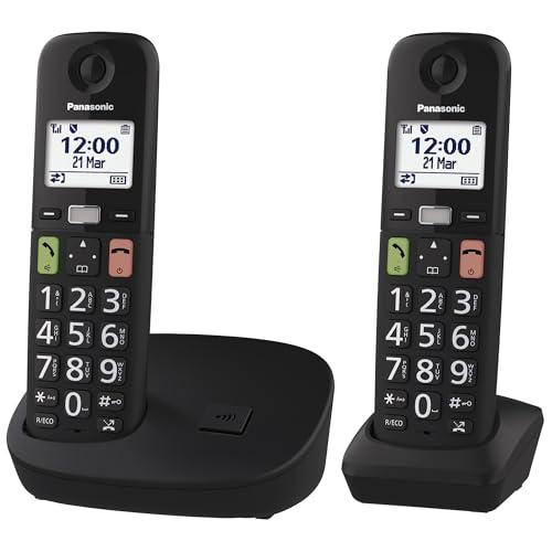 Panasonic KX-TGU112EXB - Telefono digitale senza fili con tasti grandi