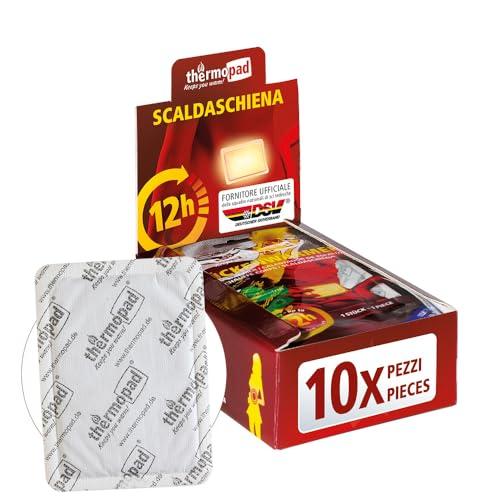 THERMOPAD Scaldacorpo - Confezione da 10 pezzi - Extra Caldo - Adesivo - Scalda-Schiena e Scalda-Collo - 12 ore di piacevole calore - Autoriscaldante
