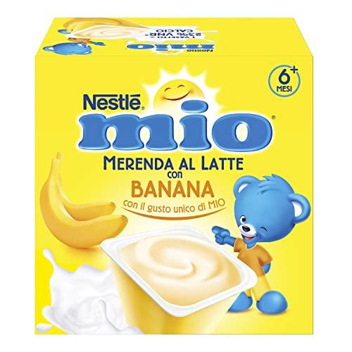 NESTLÉ MIO Merenda al Latte Banana, 4 Vasetti da 100g (400g)