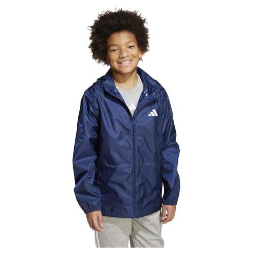adidas Unisex - Bambini RAIN JACKET, Dark Blue, 11-12 Years