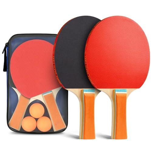 Flintronic Set Racchette Ping Pong Professionale con Borsa