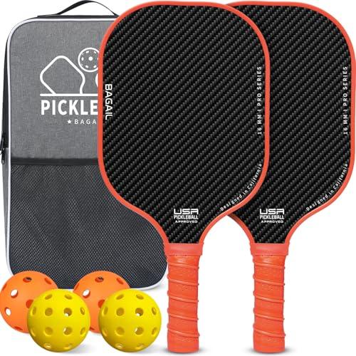 BAGAIL Set di Racchette da Pickleball Arancioni
