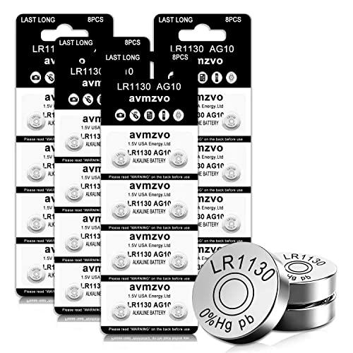 LR1130 Batterie a Bottone Alcaline AG10 1.5V (32 Pezzi)