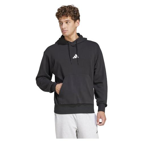 Adidas Essentials Feelcozy French Terry Hoodie Uomo Nera e Bianca