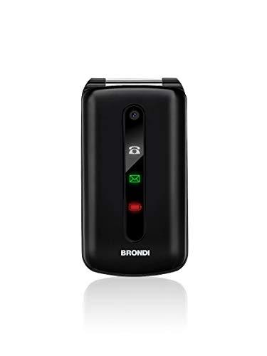 Brondi President - Telefono Cellulare per Anziani Facile da Usare, Nero