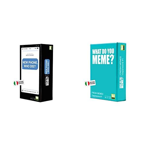 Rocco Giocattoli New Phone, Who Dis - Yas Games - L'Unico in Italiano, for ages 18+ & Espansione What Do You Meme? Freshmeme, Yas Games