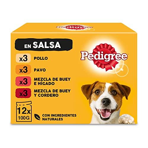 Pedigree Cibo umido per cani in salsa, multipack (4 confezioni x 12 sacchetti x 100 g)