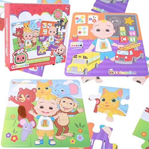 Toyland® Cocomelon Confezione da 2 puzzle Touch & Feel – Giocattoli sensoriali - Puzzle per bambini - Età 18m+