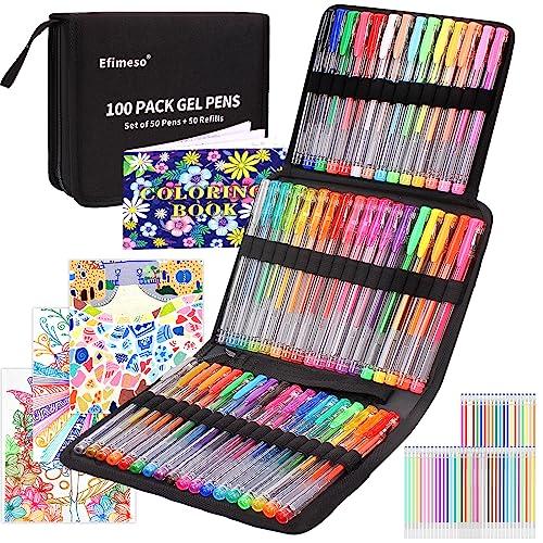 Set di penne gel glitterate Efimeso