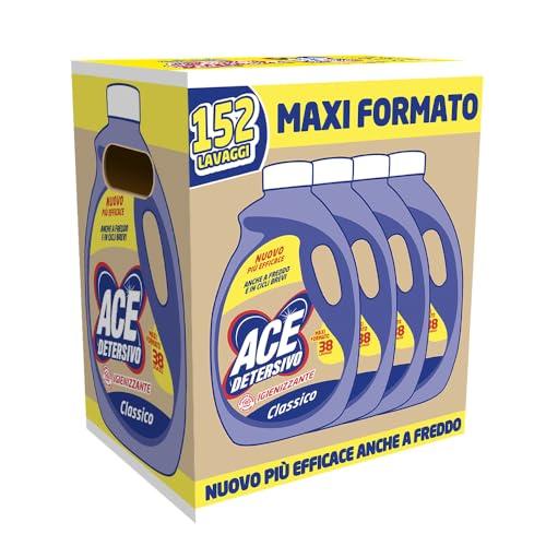 ACE Detersivo Igienizzante Classico, Cartone da 4 Flaconi x 38 Lavaggi
