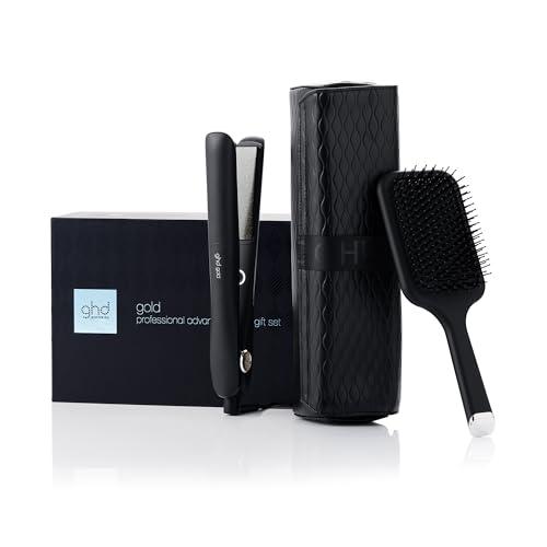 ghd Gold Gift Set Natale - Include piastra professionale, spazzola e custodia resistente al calore - Per capelli lisci, setosi e lucenti – Regalo per lei - Per tutti i tipi di capelli