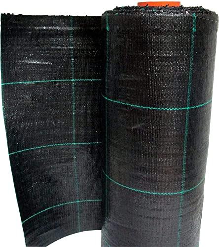 N.G. NICCOLAI - Telo PACCIAMATURA in Rotoli - Polipropilene - PERMEABILE - Varie Misure - Verde O Nero QUADRETTATO Verde - Anti Erbacce - ANTIALGA - Ecologico - CALPESTABILE (1,05X50 Metri, Nero)