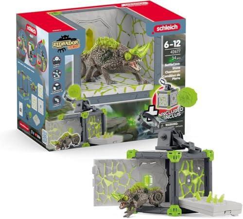 Schleich 42677 BattleCave Camaleonte di Pietra - Playset ELDRADOR CREATURES