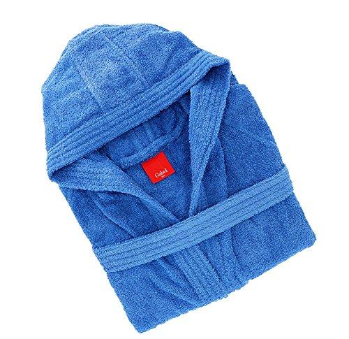 Gabel - Accappatoio adulto unisex in spugna di puro cotone idrofilo, tinta unita, peso spugna 380 gr/mq, ampie tasche, cintura e pratico cappuccio, anche come vestaglia.