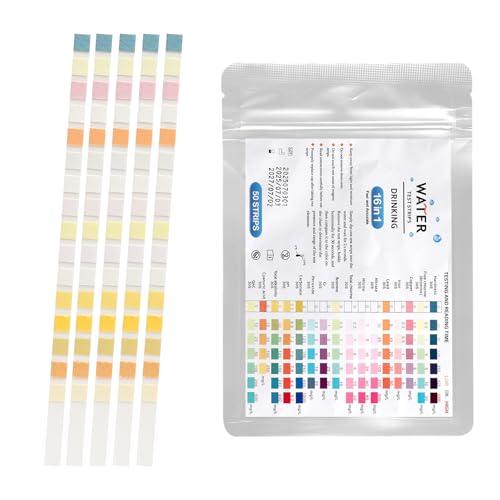 APOMOONS 50 Strisce Reattive per Test Acqua Potabile 16 in 1