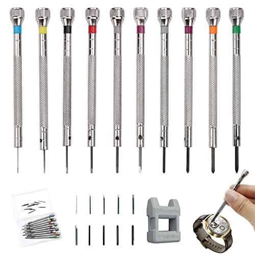 HWTONG Kit Cacciaviti di Precisione per Orologiai (10 Pezzi)