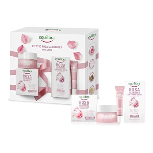 Kit Viso Rosa Ialuronica Anti-Aging Equilibra® Cofanetto