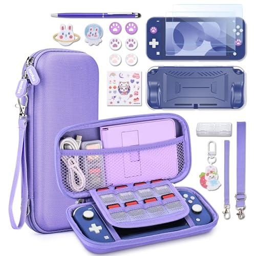 Custodia Bundle Accessori innoAura per Nintendo Switch Lite (Viola)