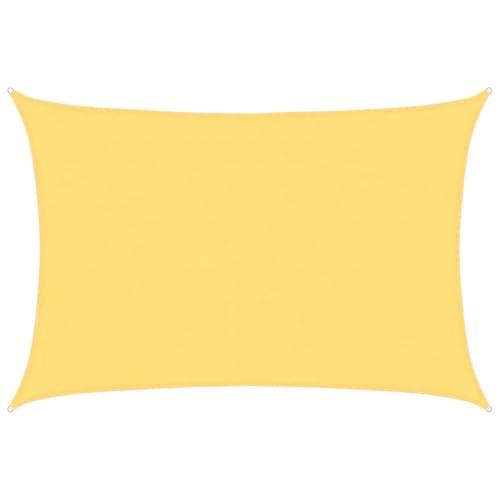Vela Parasole Rettangolare vidaXL Beige 4x5 m in HDPE 160 g/m²