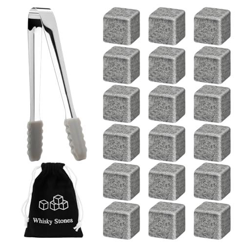 Set Cubetti di Ghiaccio in Granito Riutilizzabili per Whisky e Bevande