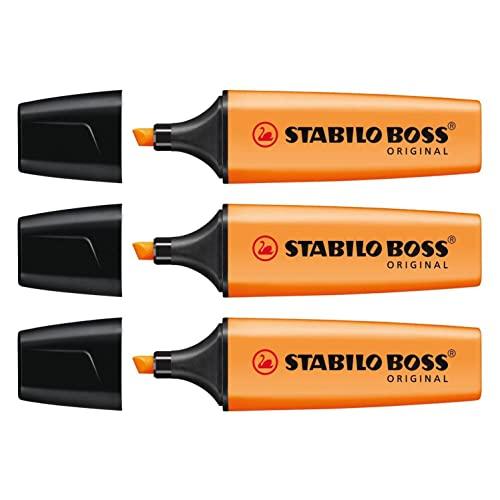 STABILO BOSS ORIGINAL Evidenziatore Arancione - Confezione da 3