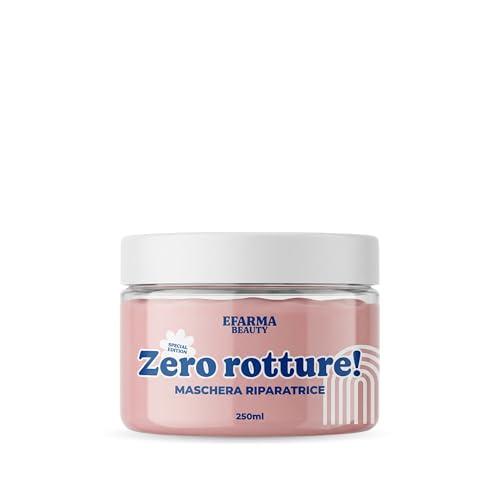 eFarma Beauty Zero Rotture! Maschera Riparatrice per Capelli Danneggiati 250 ml con Proteine Vegetali e Pantenolo Made in Italy