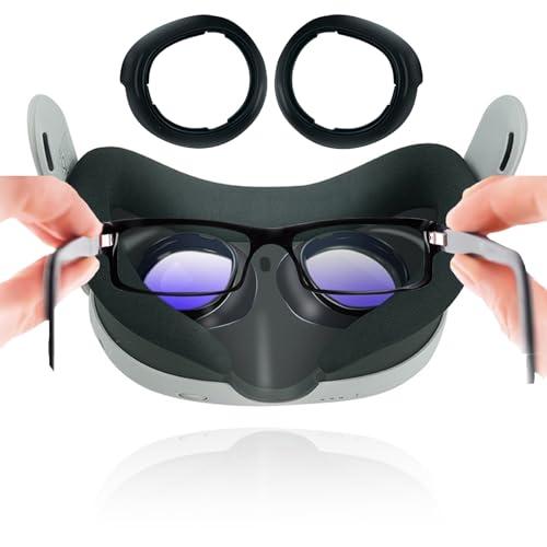 NUHFUFA 1 Set Distanziatore Occhiali Compatibile con Quest 3, VR Lens Protective Frames LDPE Anti-Scratch Ring con scatola di immagazzinaggio proteggere VR Quest 3 occhiali Headset Accessori