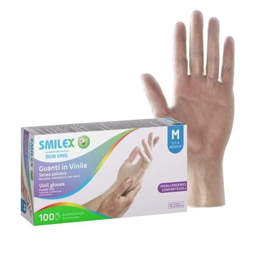 Bericah Smilex Guanti in Vinile Senza Polvere Taglia M