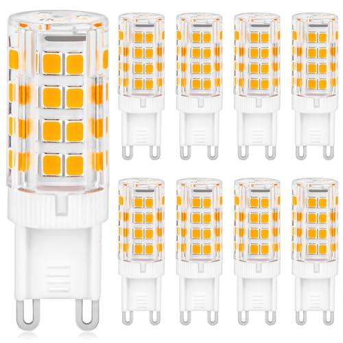 Lampadine LED G9, 8 Pezzi Luce Bianca Calda 5W 3000K 500Lm Equivalente 40W Alogena, 220-240V Angolo a fascio 360°, Non Dimmerabile