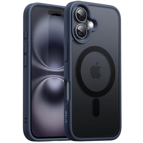 JETech Cover Magnetica per iPhone 16 6,1 Pollici (Blu Tempesta) - Compatibile MagSafe, Antiurto