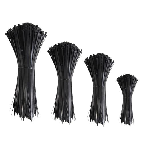 ASKTACKER - Set di 200 Fascette Stringicavo Nere in Nylon