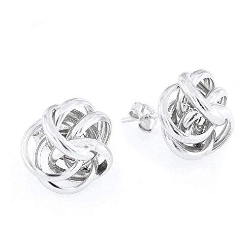 Linea Italia Gioielli - Orecchini a Nodo dell'Amore in Argento 925 mm15 - Made In Italy