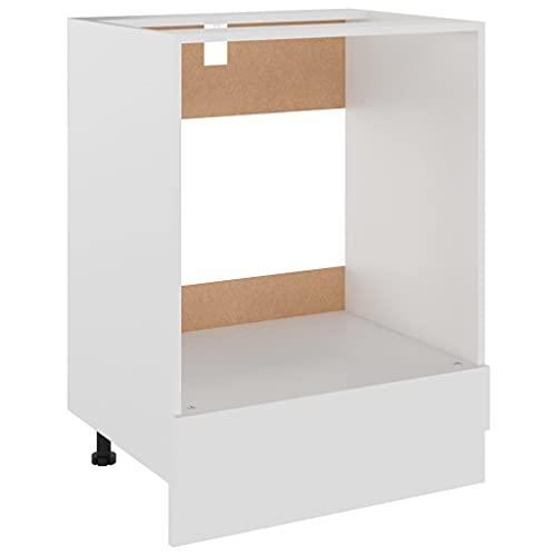 vidaXL Armadio per Forno Bianco in Legno Multistrato - 60x46x81,5 cm