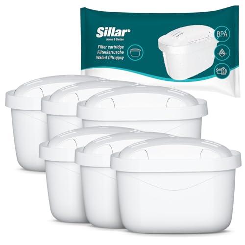 Sillar Cartuccia Filtrante per Acqua Compatibile con Brita Maxtra - 6 Pezzi