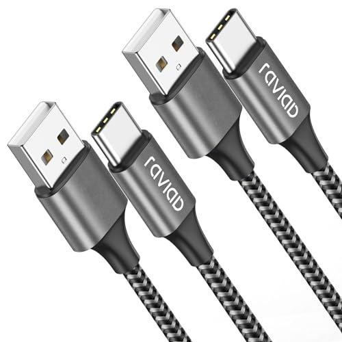 RAVIAD Cavo USB Tipo C (2 Pezzi, 2m) - Ricarica Rapida e Trasferimento Dati