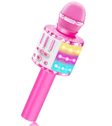 Microfono Karaoke Bluetooth per Bambini con Effetti Vocali e Luci LED