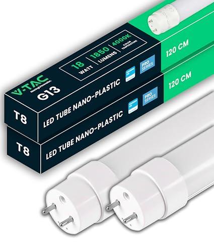 V-TAC 2x Tubi LED 120 CM con attacco G13 18W Chip Samsung