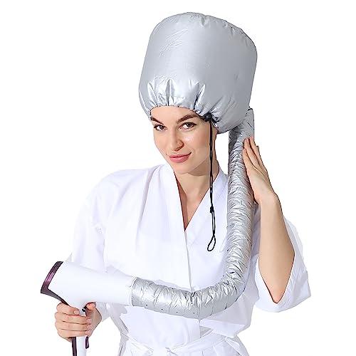 Cuffia Termica per Capelli - Casco per Asciugatura e Trattamenti Professionali (Grigio)