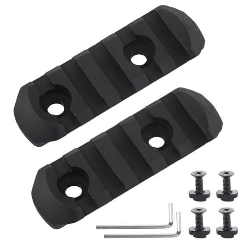 Funver Picatinny - Set di 2 binari a 5 slot in lega di alluminio