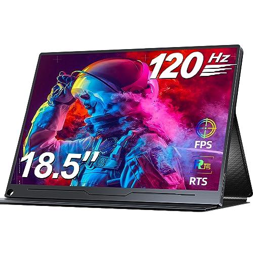 UPERFECT Monitor Portatile 18,5 Pollici 120Hz Gaming Monitor con Schermo IPS Full HD 1920 * 1080 USB C Mini HDMI per PC Laptop Smartphone PS4/5 Xbo Switch Raspb Pi, Corpo in Metallo, Montaggio VESA