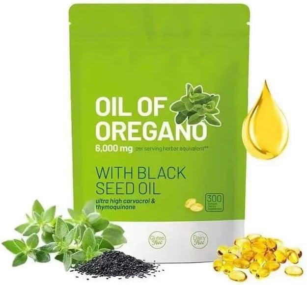 Olio di Origano e Olio di Semi Neri in Capsule Molli - Supporto Immunitario e Digestivo