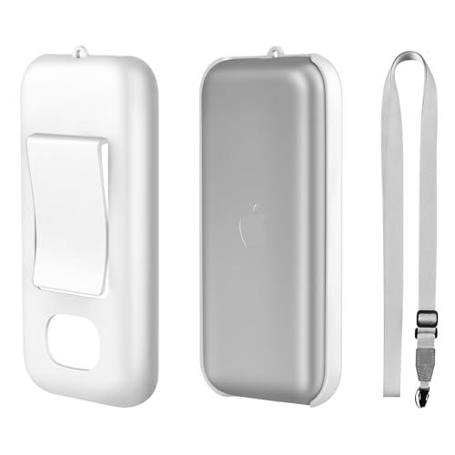 AMAZEAR Support de Batterie batteria Custodia pour Apple Vision Pro, Étui Portable pour Batterie Vision Pro avec Clip de Ceinture et Sangle Croisée